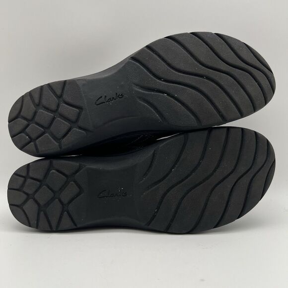 Clarks Carleigh Ray Ultimate Comfort Black Pebbled Leather Loafers Women’s 11M - Picture 12 of 12